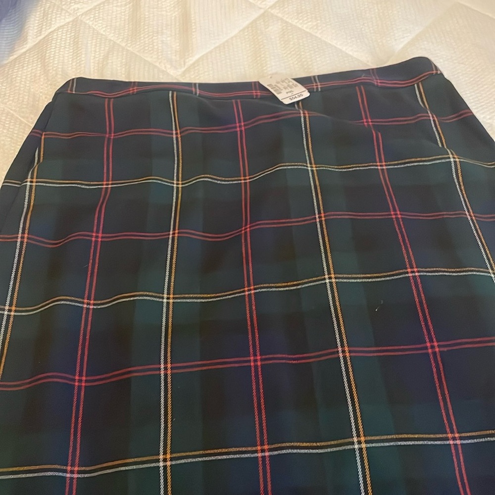Christopher & Banks Plaid Skirt Petite XL
